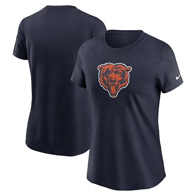 Women's Nike Navy Chicago Bears Primary Logo T-Shirt