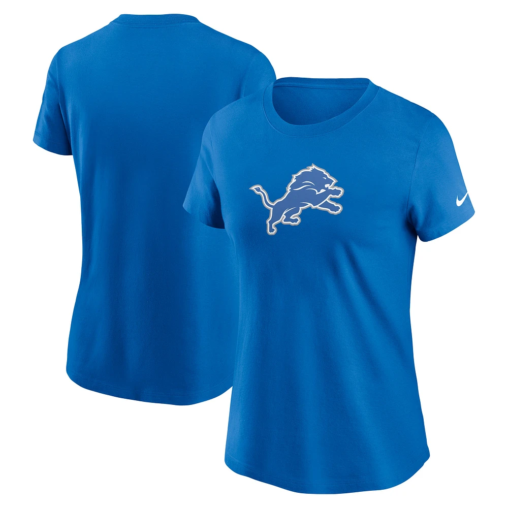 Women's Nike Blue Detroit Lions Primary Logo T-Shirt