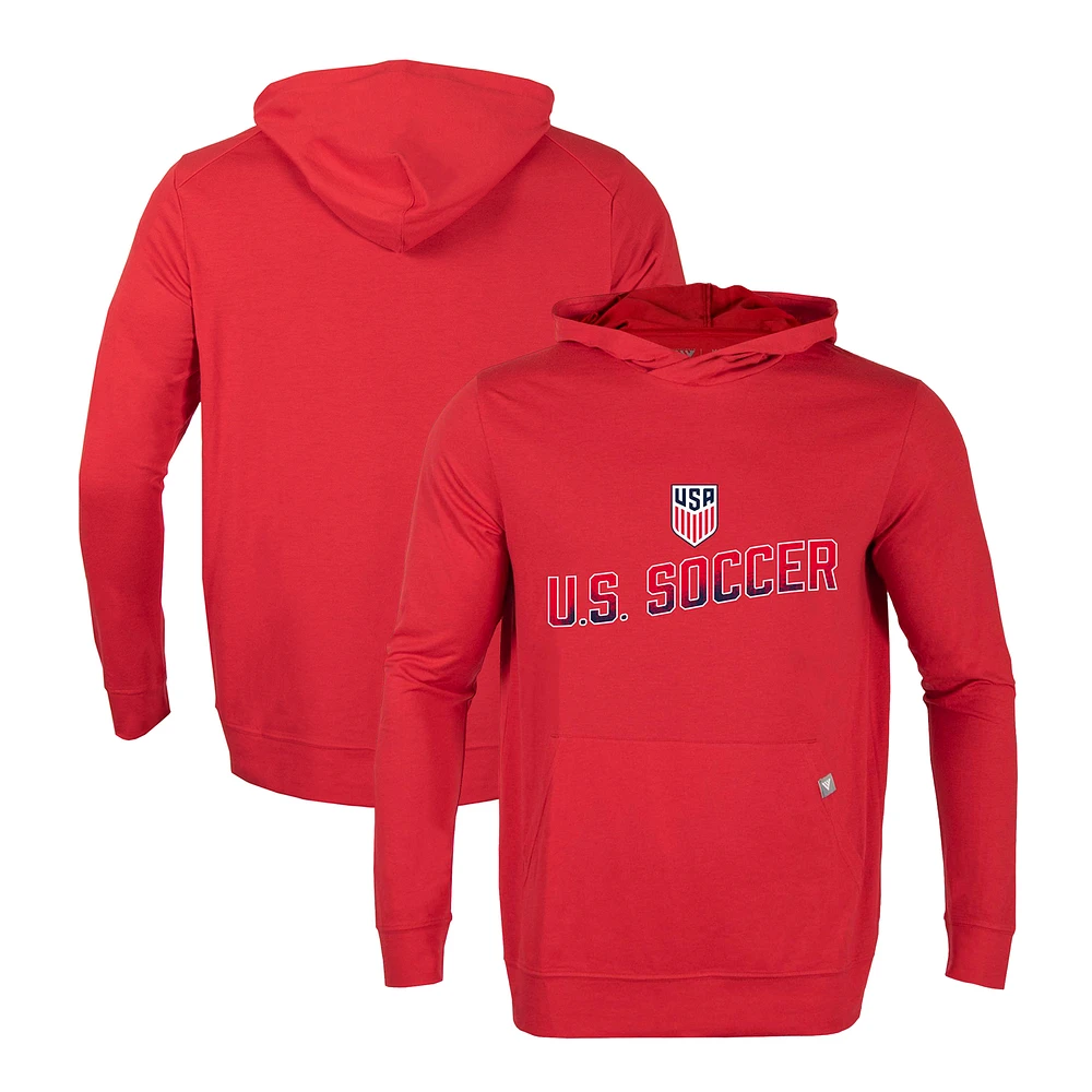 Men's Levelwear Red USMNT Relay Pitch Pullover Hoodie
