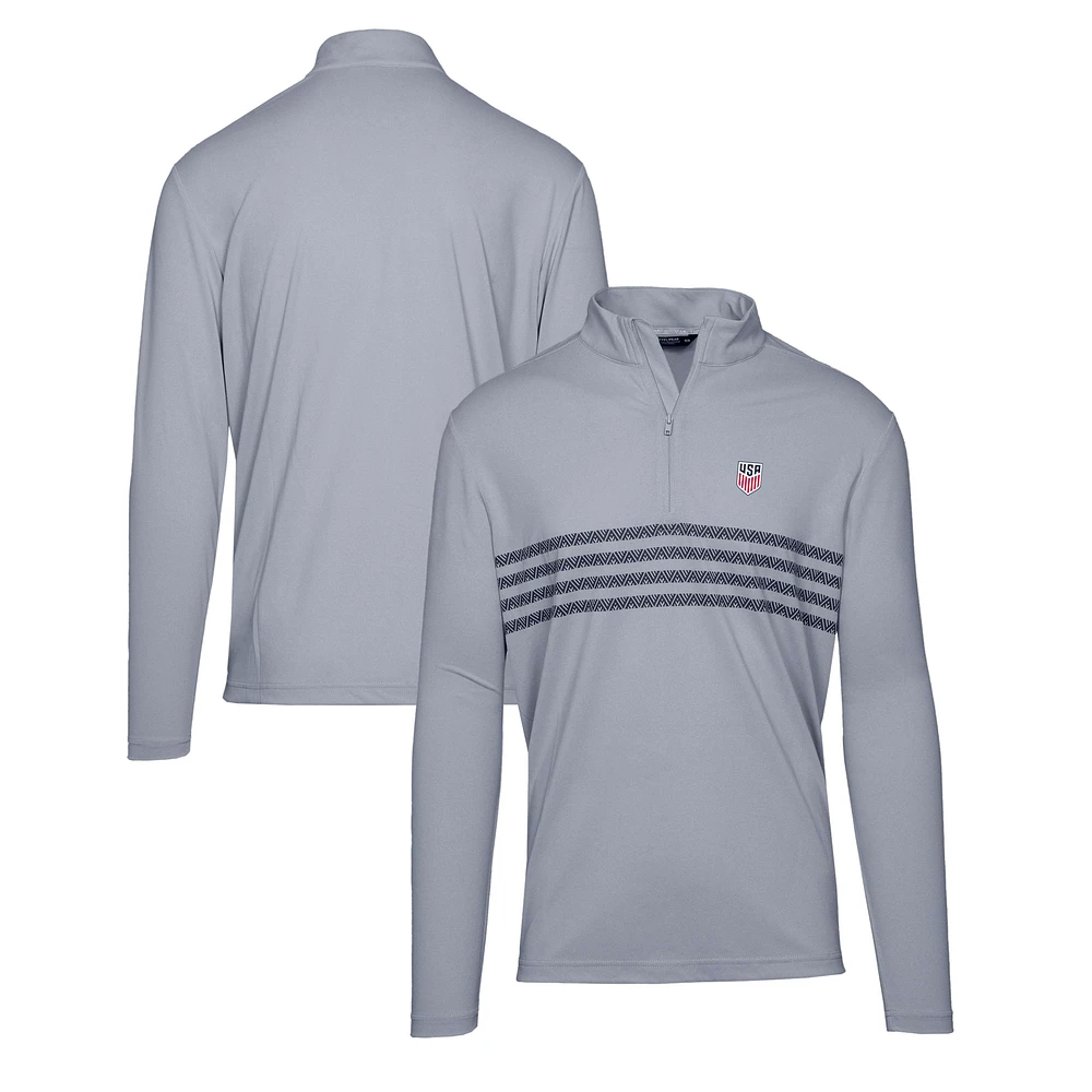 Men's Levelwear Light Blue USMNT Quarter-Zip Pullover Top