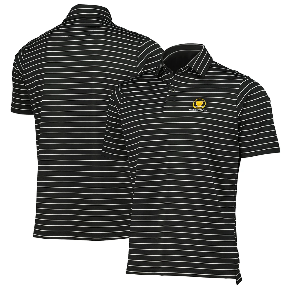 Men's Fairway & Greene Black Presidents Cup Faxon Stripe Polo