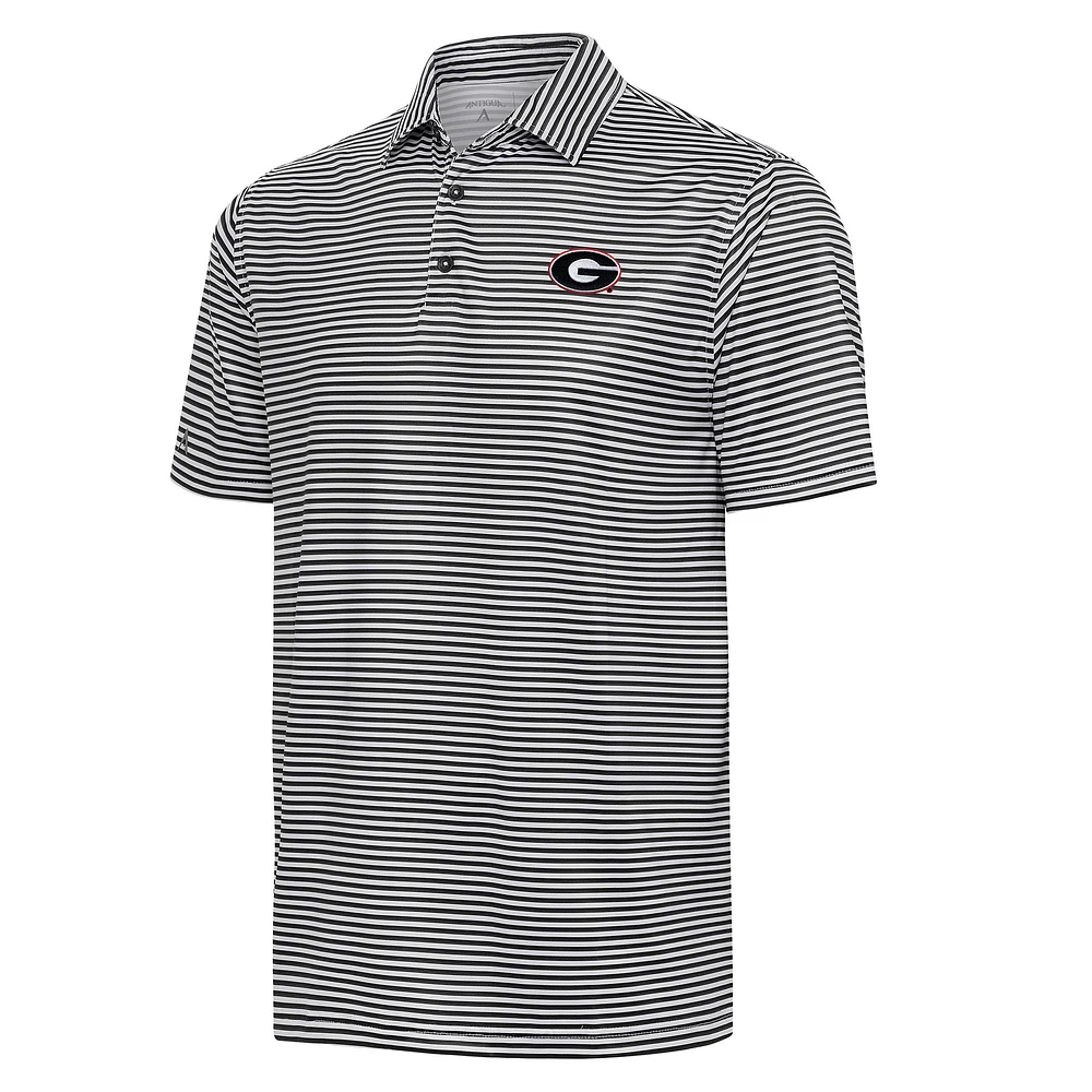 Men's Antigua Black Georgia Bulldogs Skills Polo