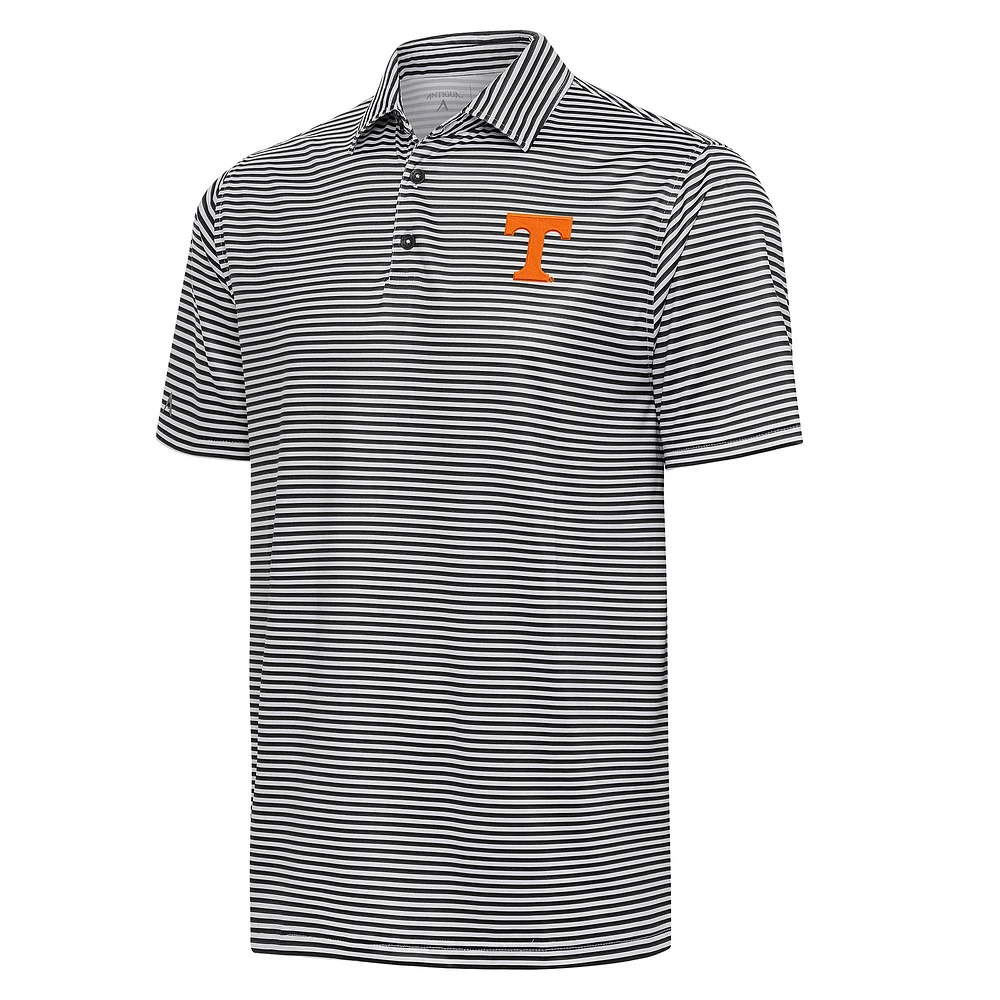 Men's Antigua Black Tennessee Volunteers Skills Polo