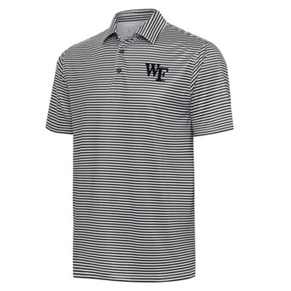 Men's Antigua Black Wake Forest Demon Deacons Skills Polo