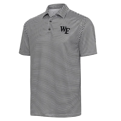 Men's Antigua Black Wake Forest Demon Deacons Skills Polo