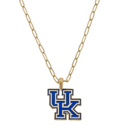Women' CANVAS Style Kentucky Wildcats Enamel Pendant Necklace