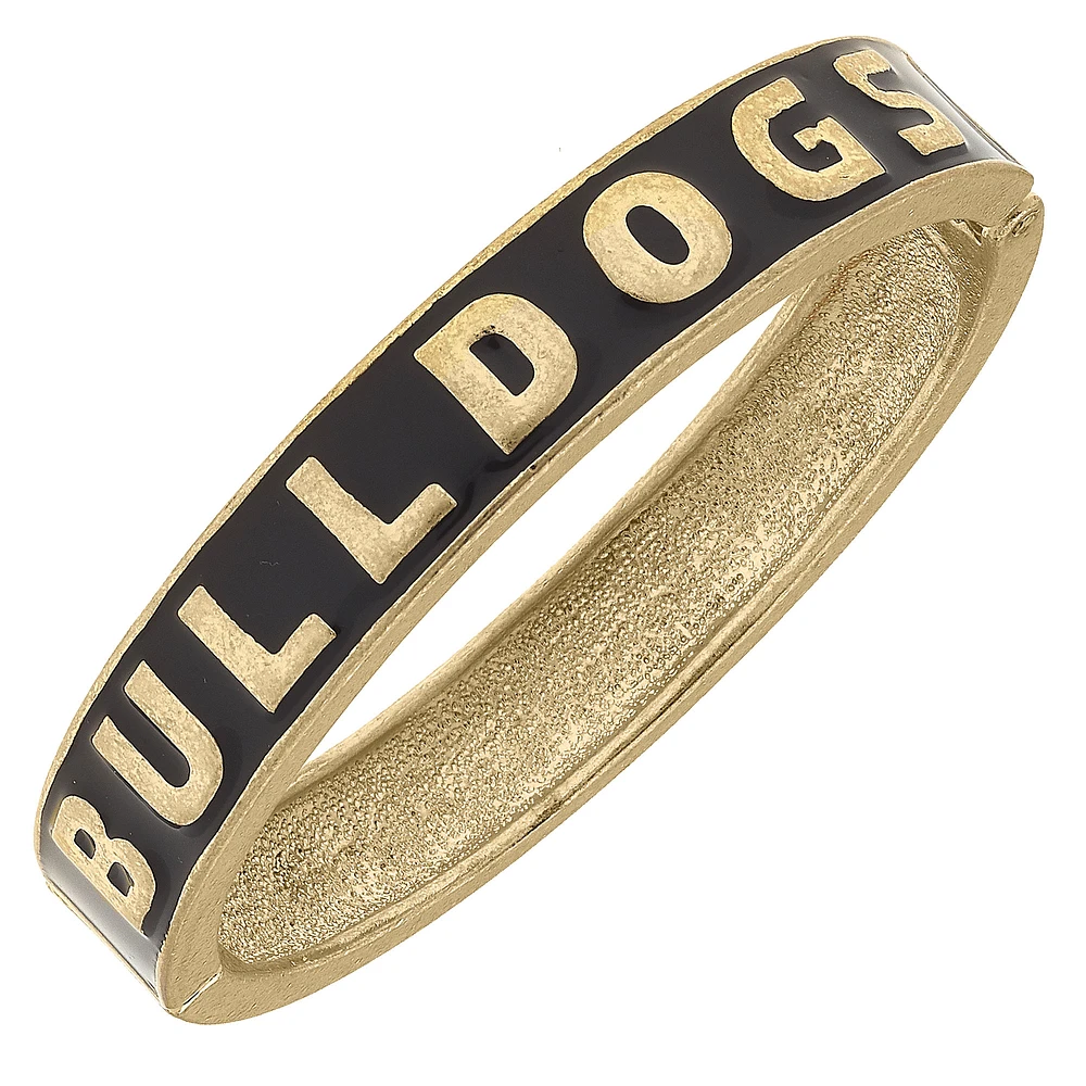 Women' CANVAS Style Georgia Bulldogs Enamel Hinge Bangle