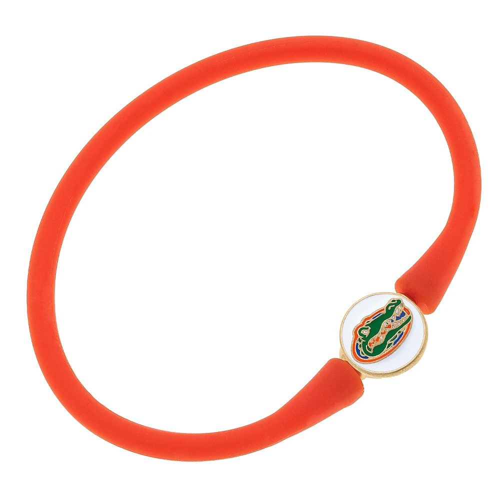 Women' CANVAS Style Florida Gators Enamel Silicone Bali Bracelet