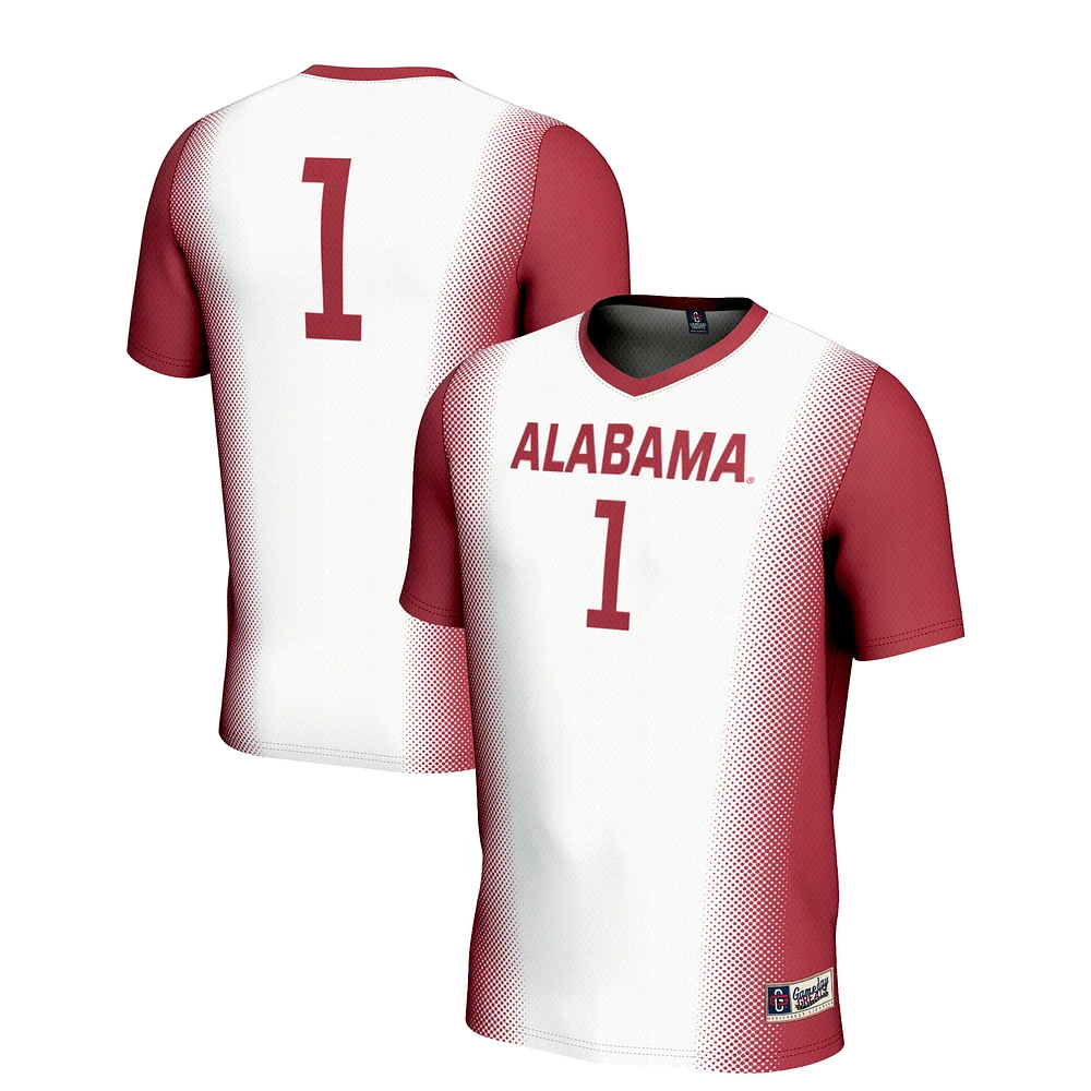 Youth GameDay Greats White #1 Alabama Crimson Tide Lightweight Women's Soccer Jersey