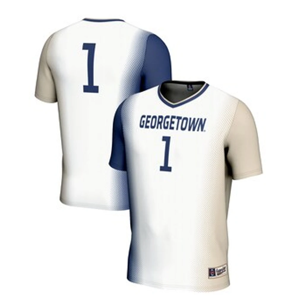 Youth GameDay Greats White #1 Georgetown Hoyas Lightweight Women's Soccer Jersey