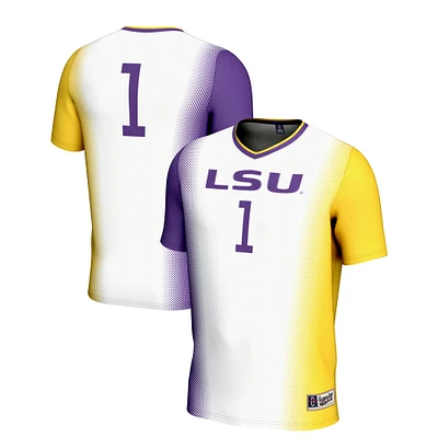 Unisex GameDay Greats #1 White LSU Tigers Lightweight Women's Soccer Jersey