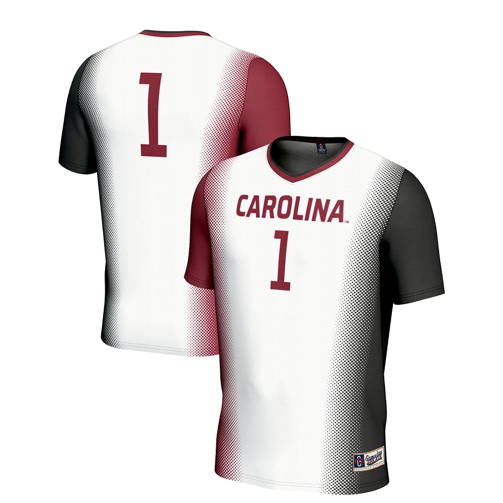Youth GameDay Greats White #1 South Carolina Gamecocks Lightweight Women's Soccer Jersey