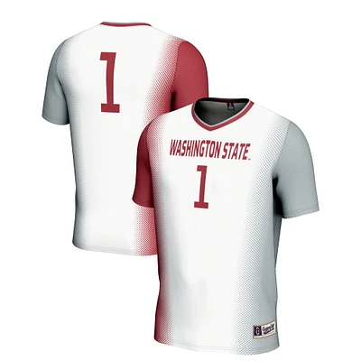 Youth GameDay Greats White #1 Washington State Cougars Lightweight Women's Soccer Jersey