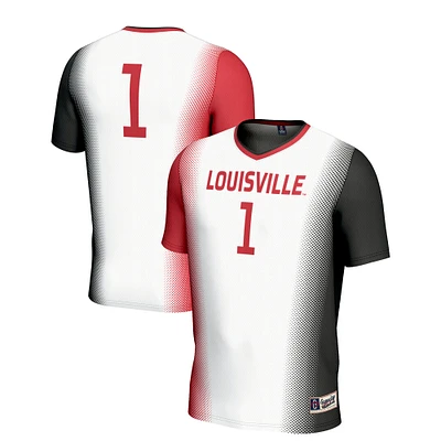 Youth GameDay Greats White #1 Louisville Cardinals Lightweight Women's Soccer Jersey