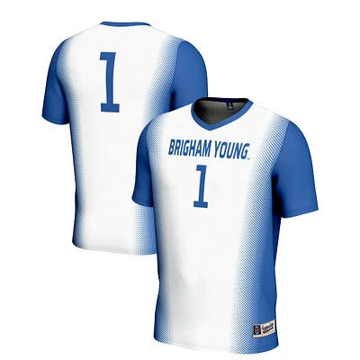 Unisex GameDay Greats #1 White BYU Cougars Lightweight Women's Soccer Jersey