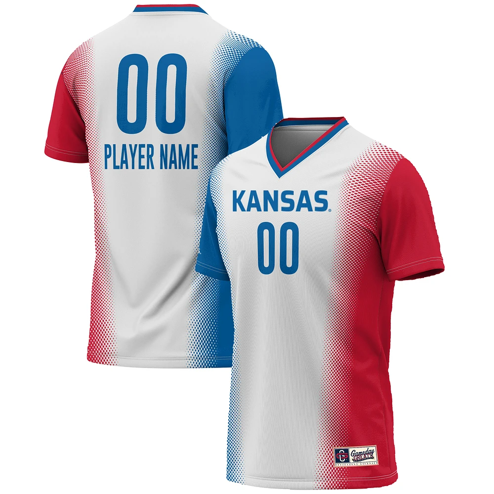 Youth GameDay Greats White Kansas Jayhawks NIL Pick-A-Player Lightweight Women's Soccer Jersey