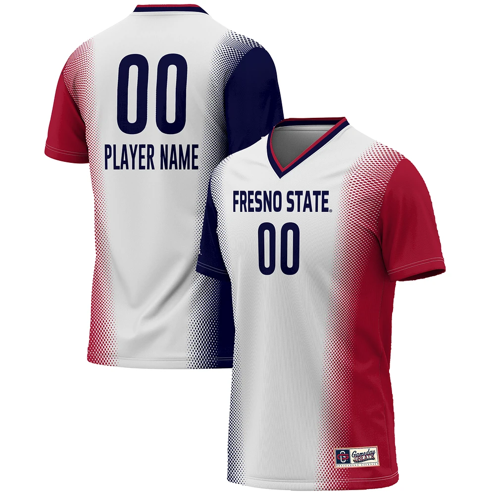 Youth GameDay Greats White Fresno State Bulldogs NIL Pick-A-Player Lightweight Women's Soccer Jersey