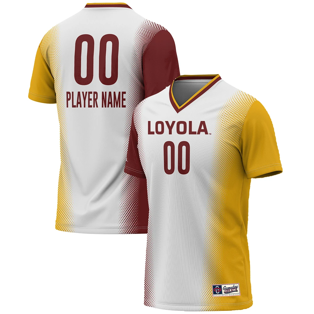 Unisex GameDay Greats White Loyola Chicago Ramblers NIL Pick-A-Player Lightweight Women's Soccer Jersey