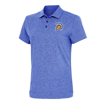 Women's Antigua Heather Royal San Jose State Spartans Motivated Polo