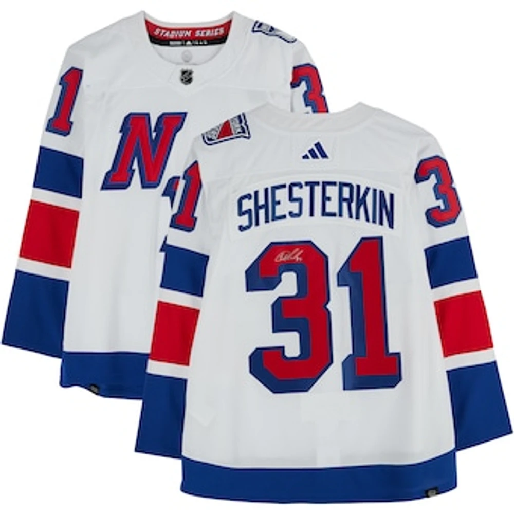 Igor Shesterkin New York Rangers Autographed 2024 Stadium Series adidas Authentic Jersey