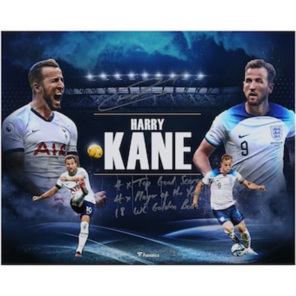 Harry Kane Tottenham Hotspur Autographed 16" x 20" Collage with Multiple Inscriptions - Limited Edition of 23