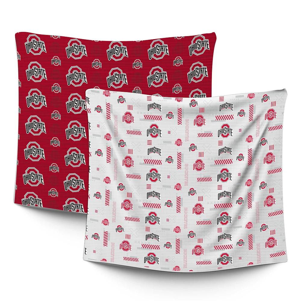 Infant Pegasus Ohio State Buckeyes 47" x 47" Home & Away Two-Piece Muslin Blanket Set
