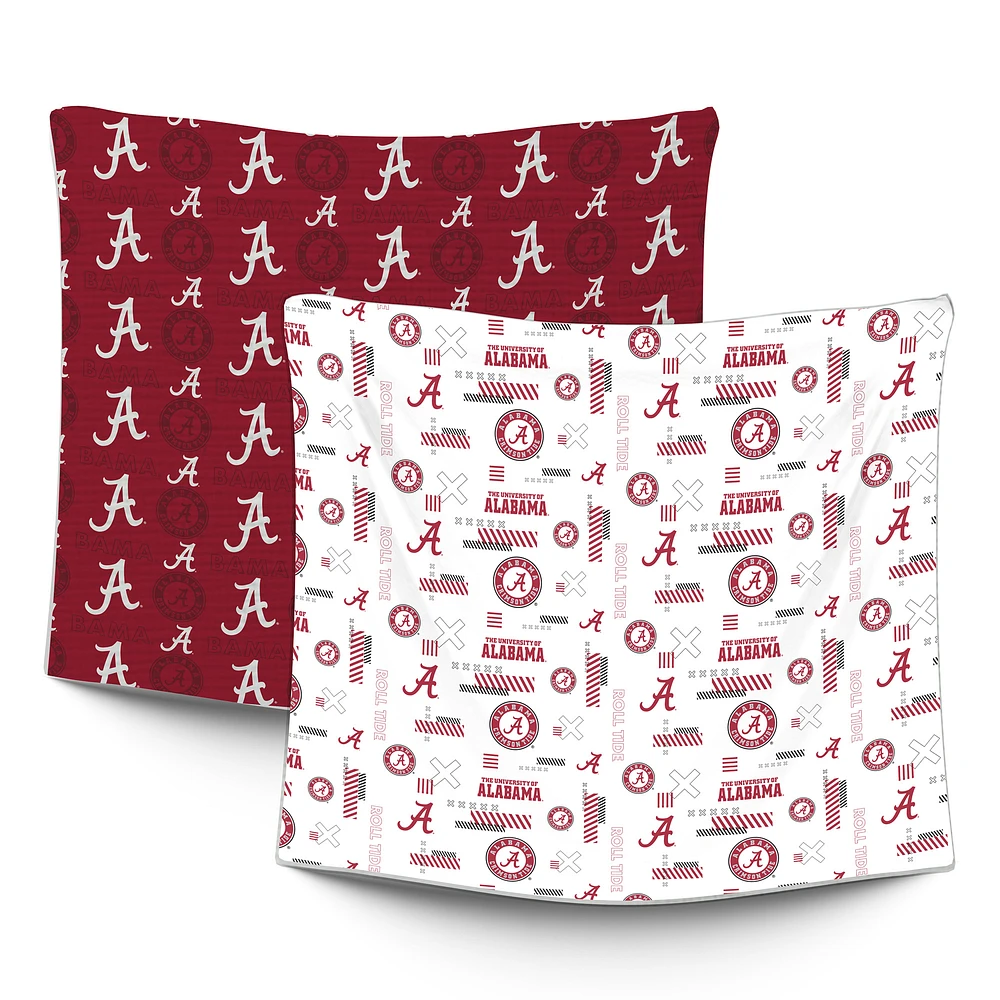 Infant Pegasus Alabama Crimson Tide 47" x 47" Home & Away Two-Piece Muslin Blanket Set
