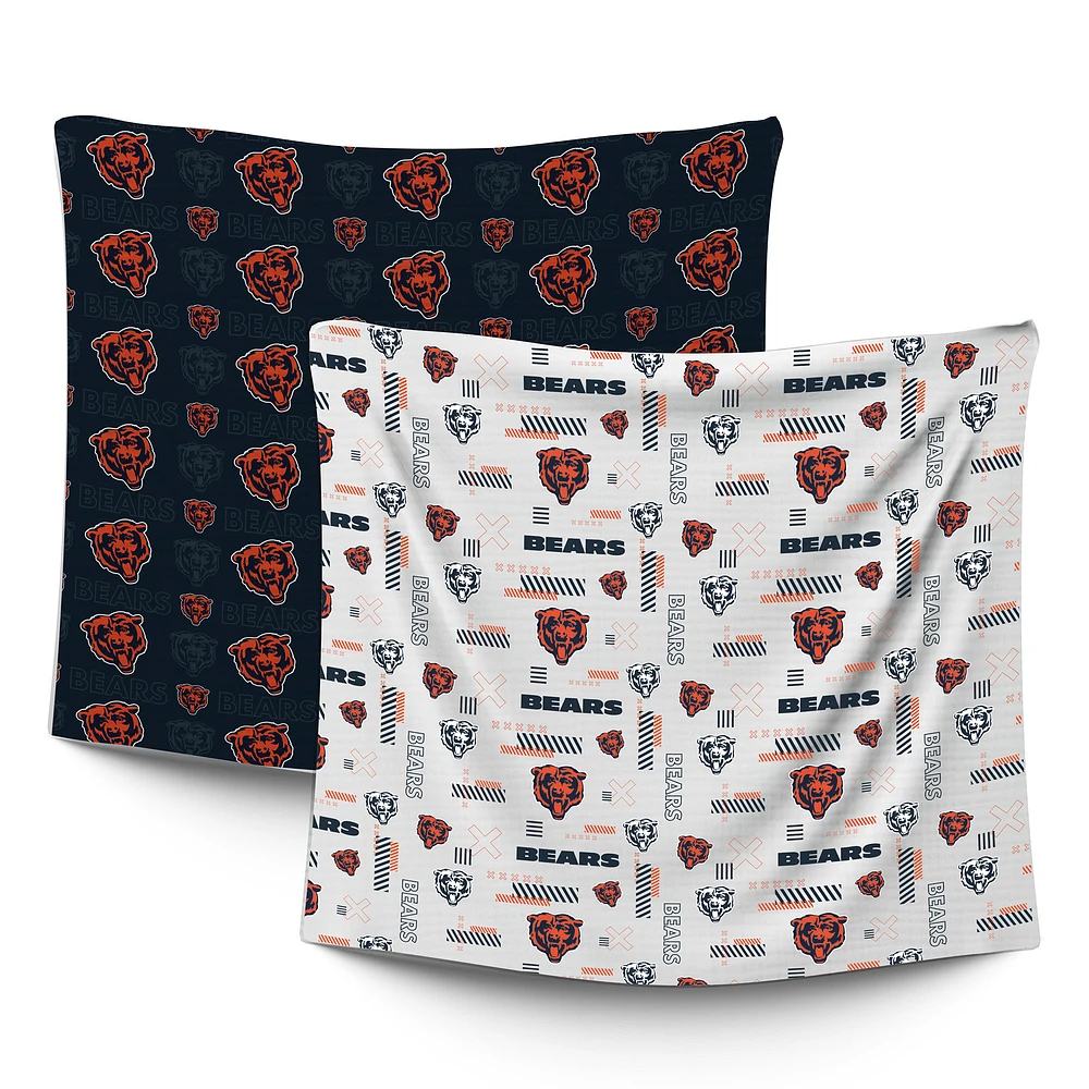 Infant Pegasus Chicago Bears 47" x 47" Home & Away Two-Piece Muslin Blanket Set