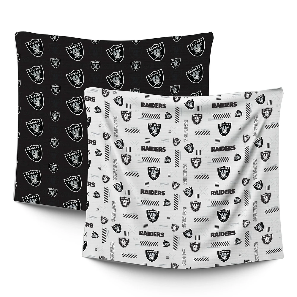 Infant Pegasus Las Vegas Raiders 47" x 47" Home & Away Two-Piece Muslin Blanket Set