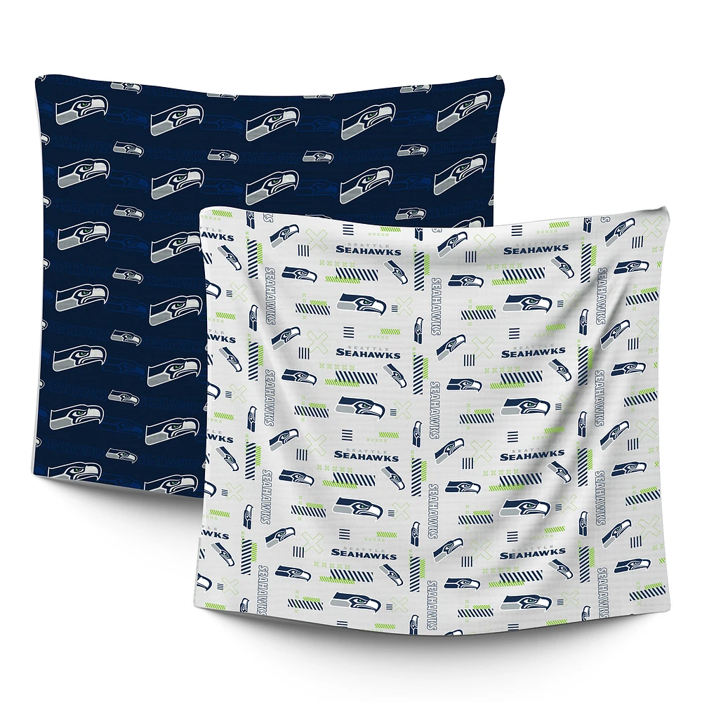 Infant Pegasus Seattle Seahawks 47" x 47" Home & Away Two-Piece Muslin Blanket Set