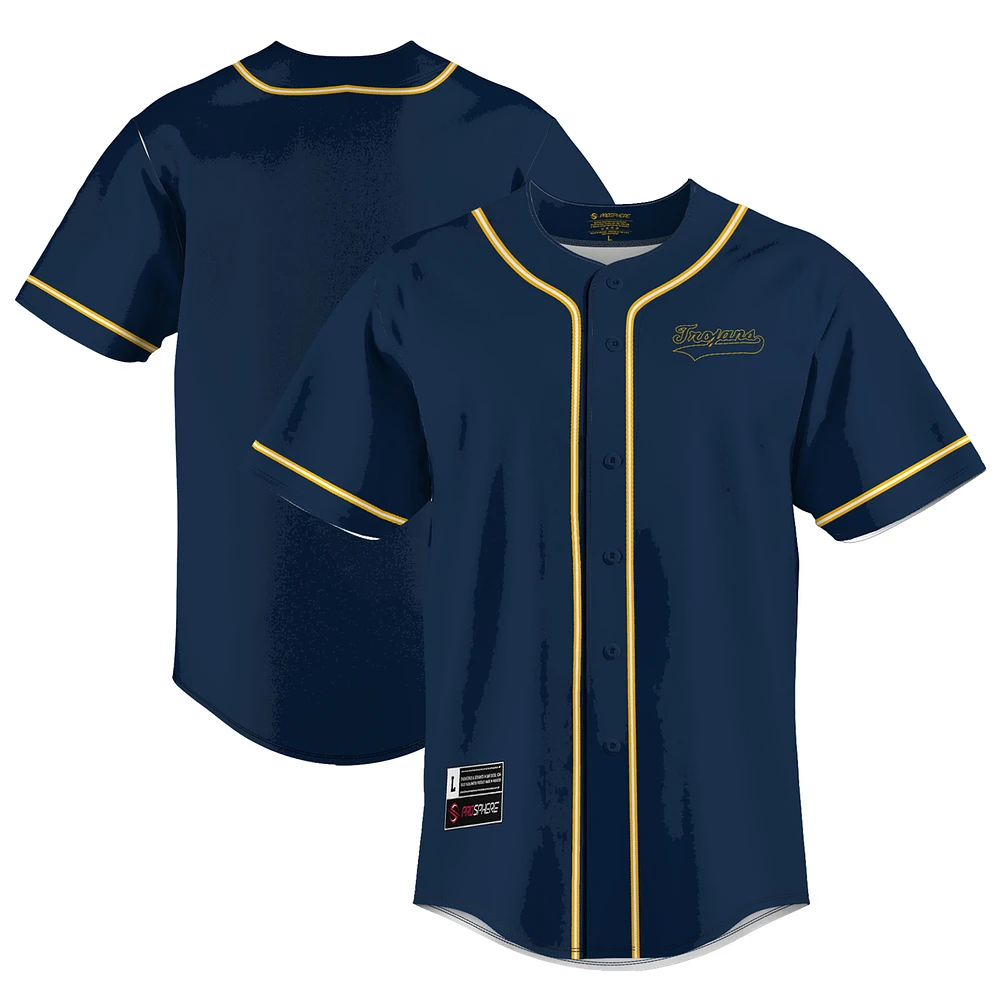 Men's GameDay Greats Navy Central Alabama Community College Trojans Lightweight Baseball Jersey