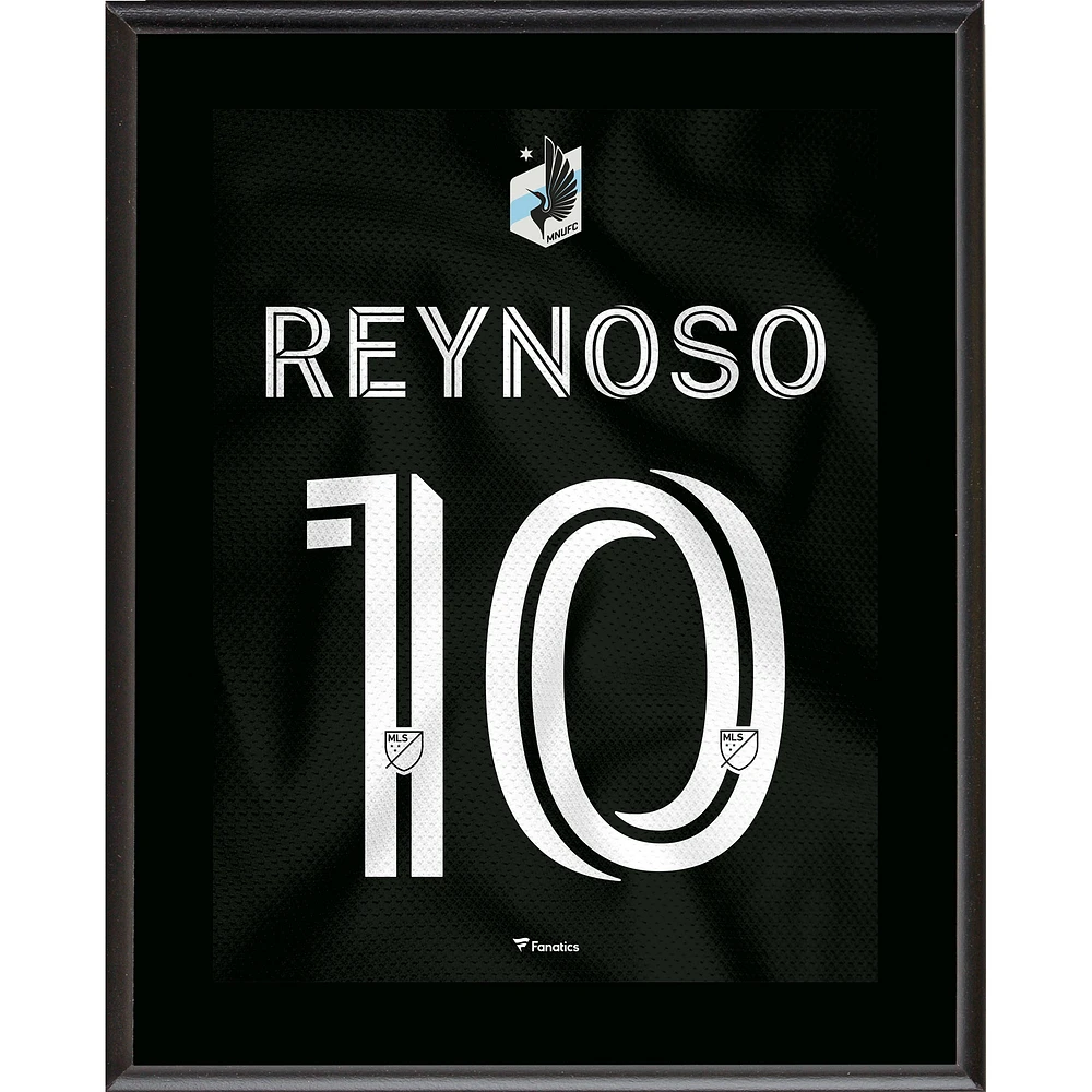 Emanuel Reynoso Minnesota United FC 10.5" x 13" Minnesota Night Jersey Style Number 10 Sublimated Plaque
