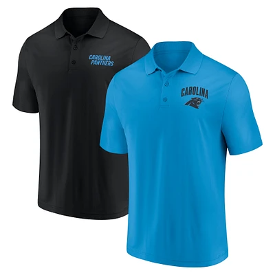 Men's Fanatics Carolina Panthers Lockup Two-Pack Polo Set