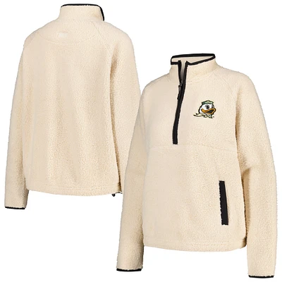 Women's Natural Oregon Ducks Everest Half-Zip Sweatshirt