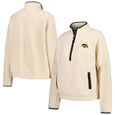 Women's Natural Iowa Hawkeyes Everest Half-Zip Sweatshirt