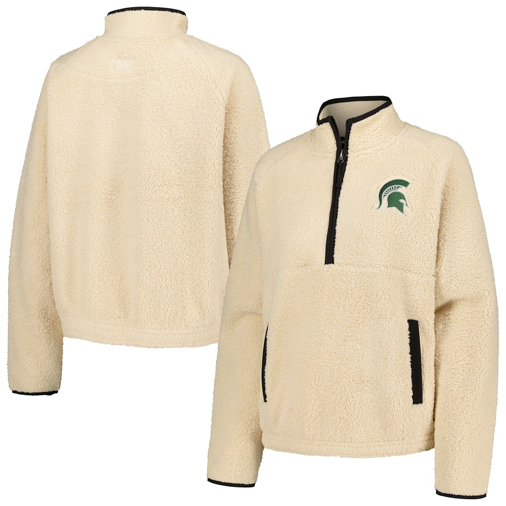 Women's Natural Michigan State Spartans Everest Half-Zip Sweatshirt