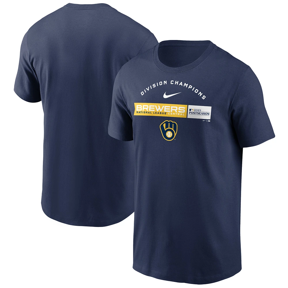 Men's Nike Navy Milwaukee Brewers 2023 NL Central Division Champions T-Shirt