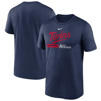 Men's Nike Navy Minnesota Twins 2023 Postseason Authentic Collection Dugout T-Shirt