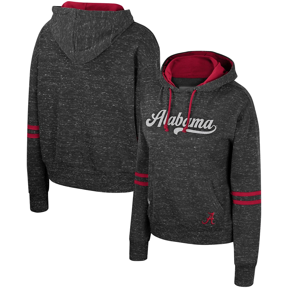 Women's Colosseum Charcoal Alabama Crimson Tide Catherine Speckle Pullover Hoodie