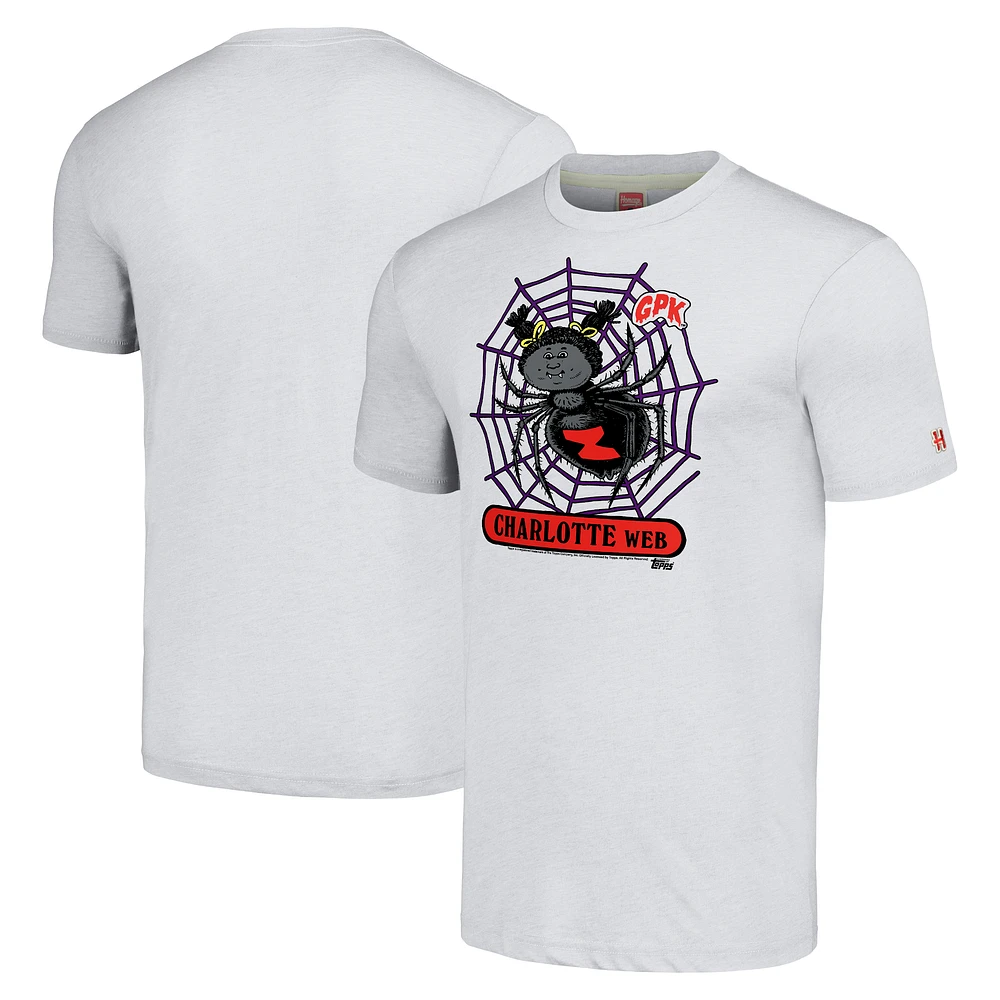 Unisex Homage Ash Garbage Pail Kids Charlotte Web Tri-Blend T-Shirt