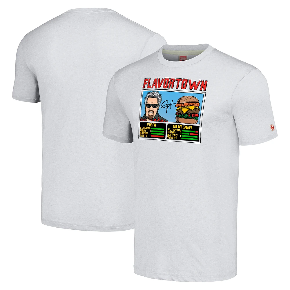 Unisex Homage Ash Hollywood Icons Flavortown Jam Tri-Blend T-Shirt
