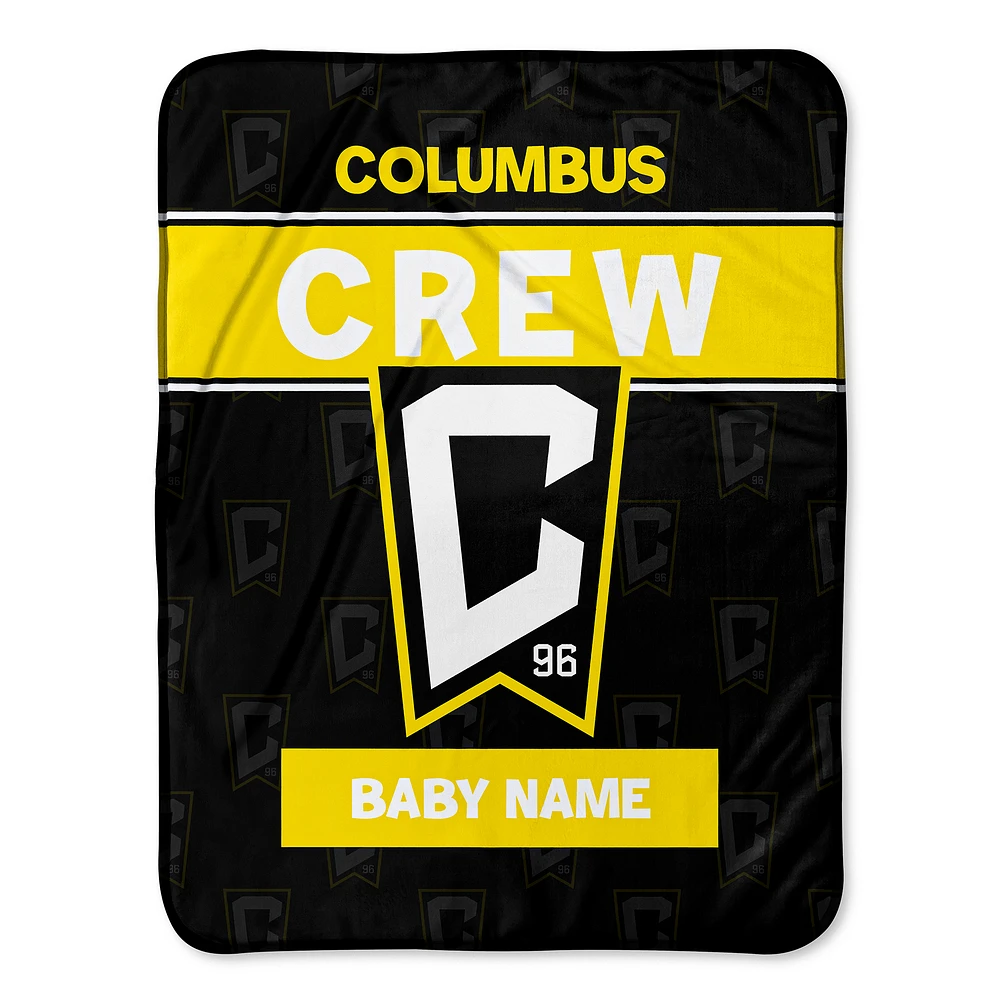 Chad & Jake Columbus Crew Emblem 30" x 40" Personalized Baby Blanket