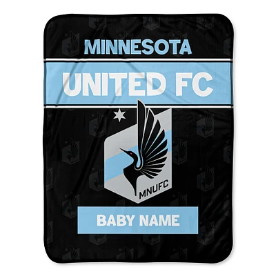 Chad & Jake Minnesota United FC Emblem 30" x 40" Personalized Baby Blanket