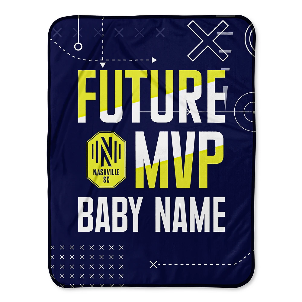 Chad & Jake Nashville SC Future MVP 30" x 40" Personalized Baby Blanket