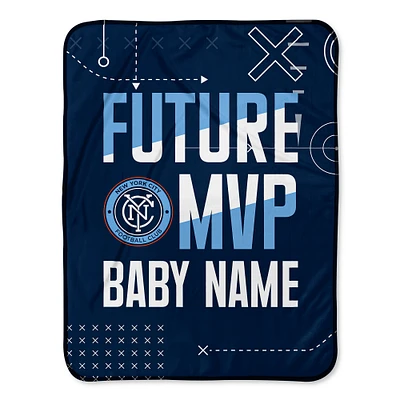 Chad & Jake New York City FC Future MVP 30" x 40" Personalized Baby Blanket