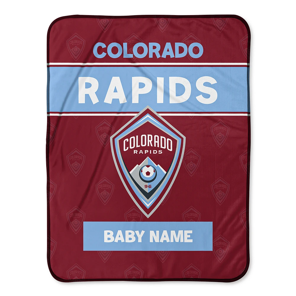Chad & Jake Colorado Rapids Emblem 30" x 40" Personalized Baby Blanket