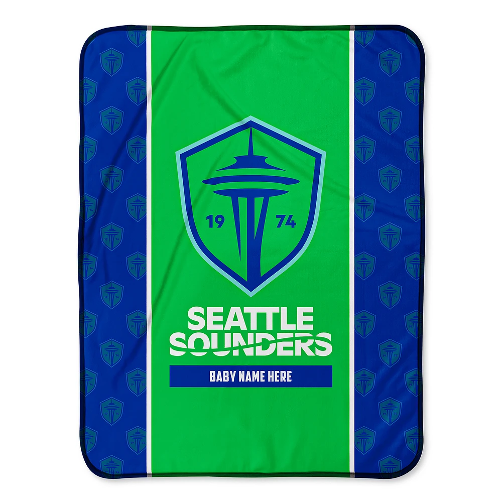 Chad & Jake Seattle Sounders FC Icon 30" x 40" Personalized Baby Blanket