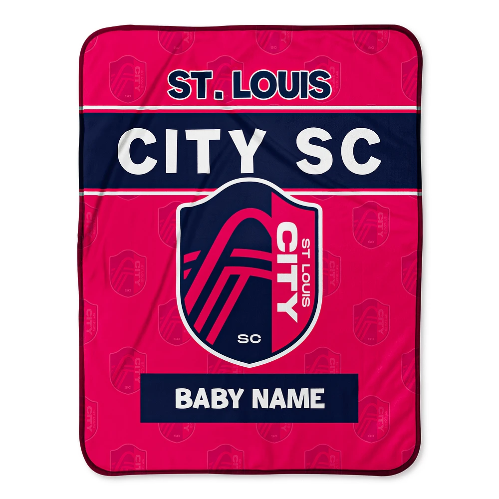Chad & Jake St. Louis City SC Emblem 30" x 40" Personalized Baby Blanket