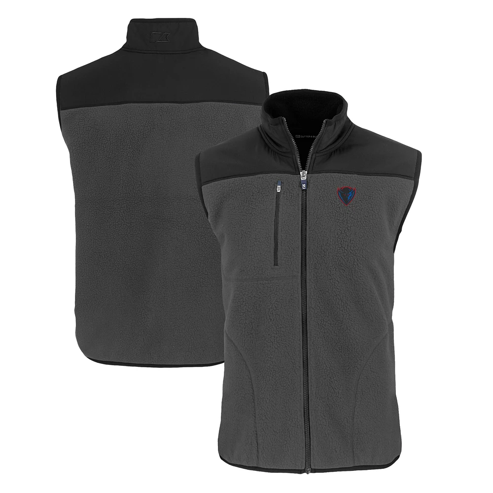 Men's Cutter & Buck DePaul Blue Demons Cascade Eco Sherpa Fleece Full-Zip Vest