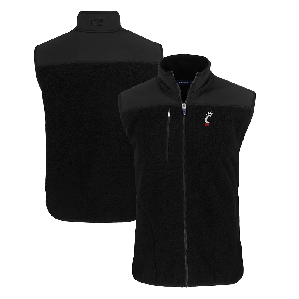 Men's Cutter & Buck Cincinnati Bearcats Cascade Eco Sherpa Fleece Full-Zip Vest